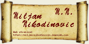 Miljan Nikodinović vizit kartica